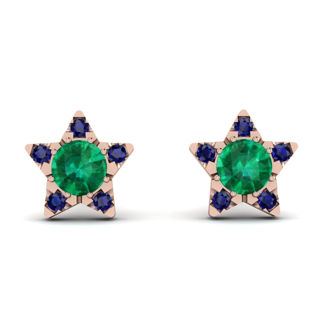Star Halo Emerald Earrings - Zelda No. 65