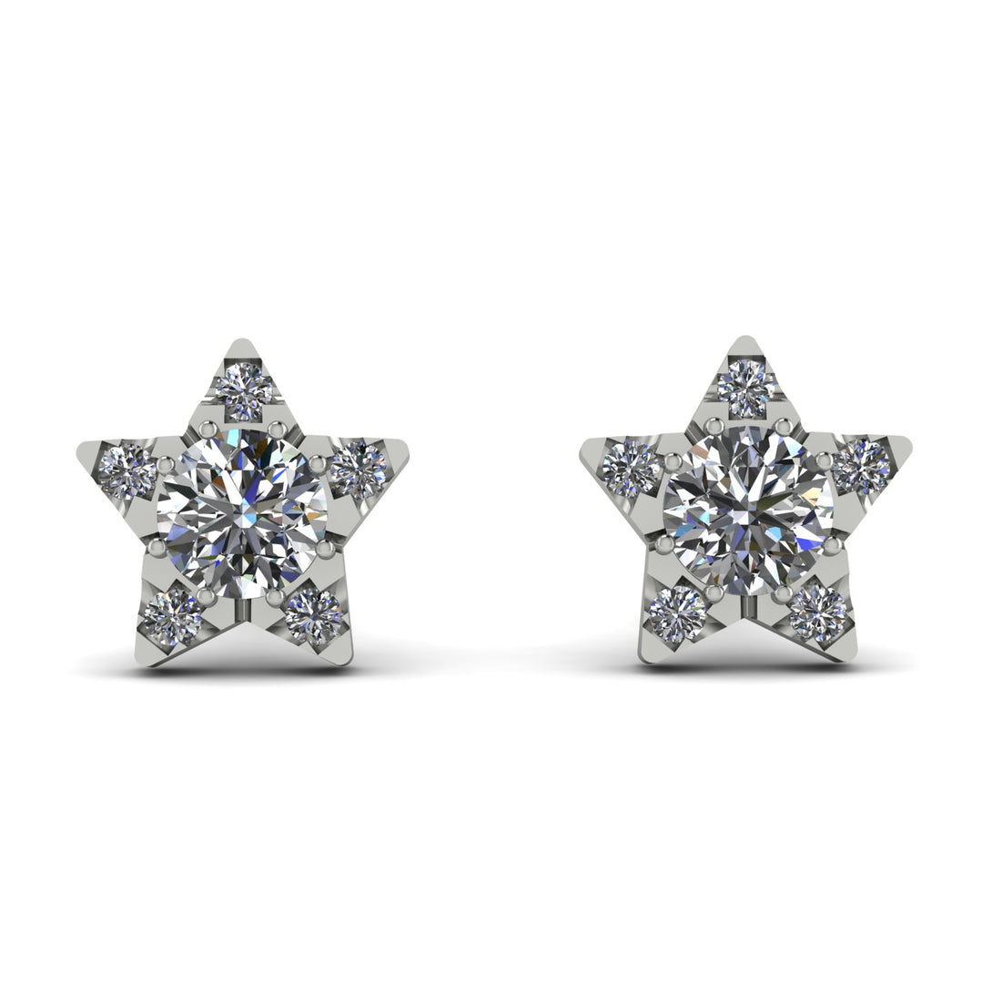Star Halo Diamond Earrings - Zelda No. 3