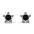 Star Halo Black Diamond Earrings - Zelda No. 9