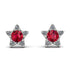 Star Halo Ruby Earrings - Zelda No. 12
