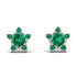 Star Halo Emerald Earrings - Zelda No. 21
