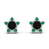 Star Halo Black Diamond Earrings - Zelda No. 24