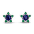 Star Halo Sapphire Earrings - Zelda No. 30