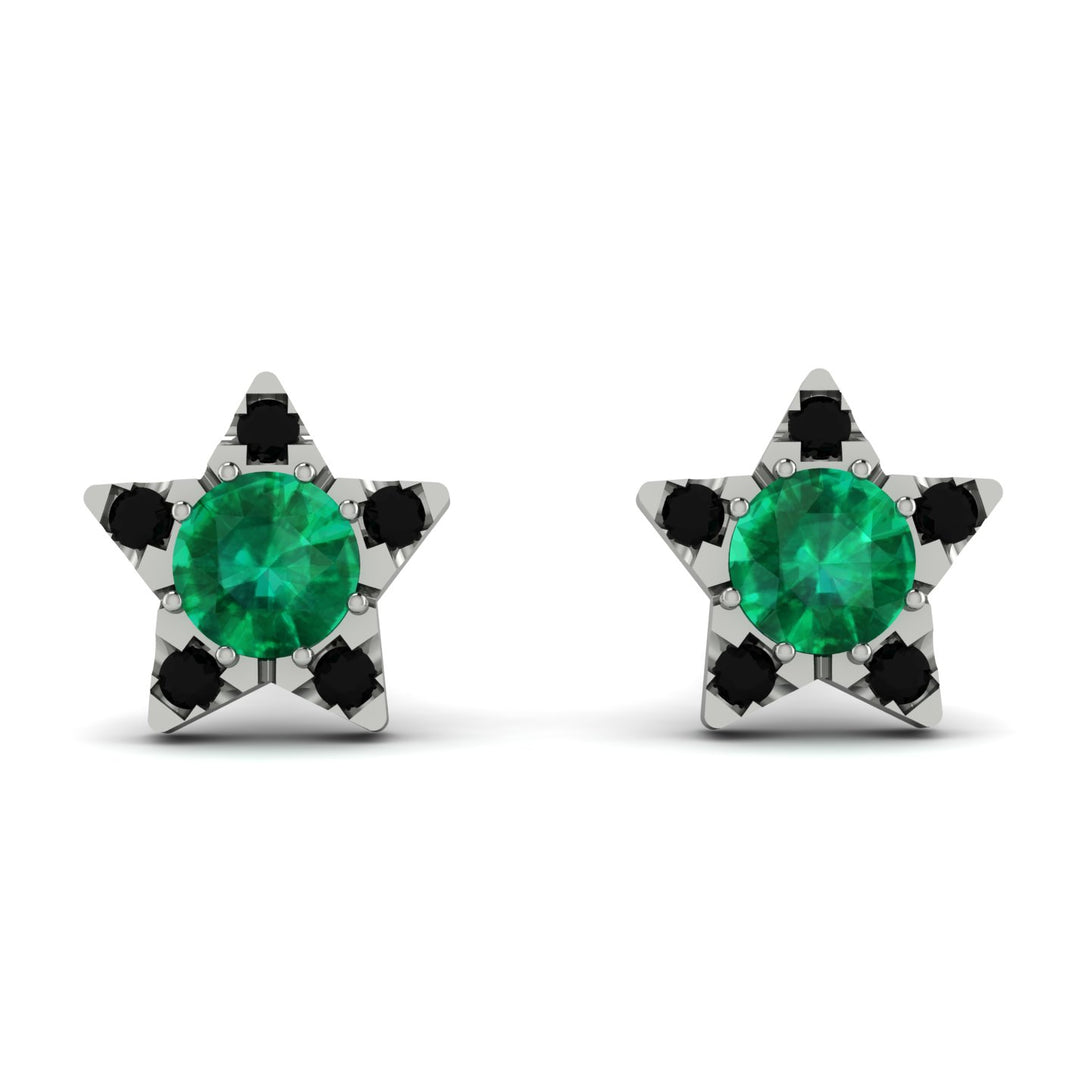 Star Halo Emerald Earrings - Zelda No. 36