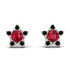 Star Halo Ruby Earrings - Zelda No. 42