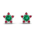 Star Halo Emerald Earrings - Zelda No. 51