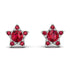 Star Halo Ruby Earrings - Zelda No. 57