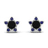 Star Halo Black Diamond Earrings - Zelda No. 69