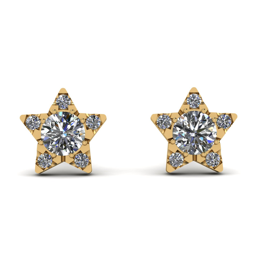 Star Halo Diamond Earrings - Zelda No. 1