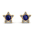 Star Halo Sapphire Earrings - Zelda No. 13