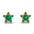 Star Halo Emerald Earrings - Zelda No. 19