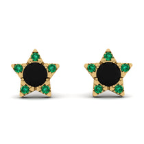 Star Halo Black Diamond Earrings - Zelda No. 22 image 1