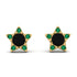 Star Halo Black Diamond Earrings - Zelda No. 22
