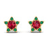 Star Halo Ruby Earrings - Zelda No. 25