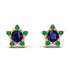 Star Halo Sapphire Earrings - Zelda No. 28