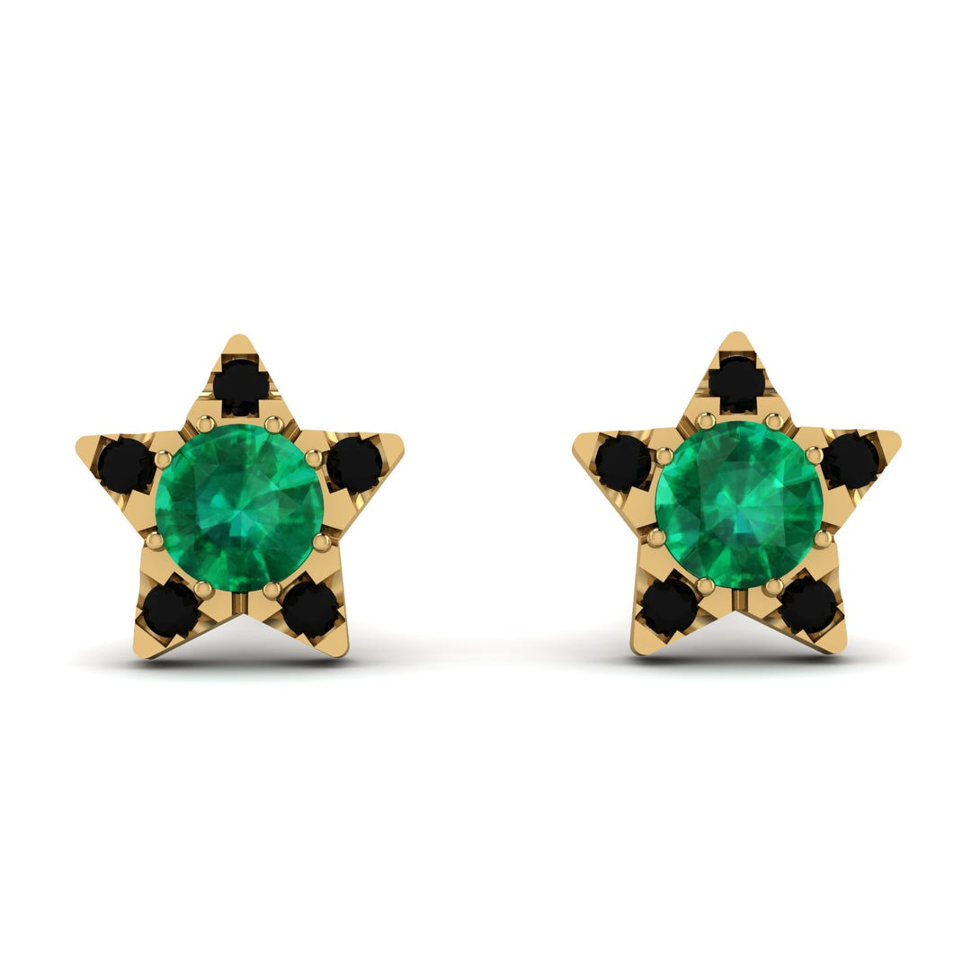 Star Halo Emerald Earrings - Zelda No. 34