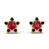 Star Halo Ruby Earrings - Zelda No. 40