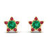 Star Halo Emerald Earrings - Zelda No. 49