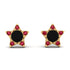 Star Halo Black Diamond Earrings - Zelda No. 52