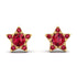 Star Halo Ruby Earrings - Zelda No. 55