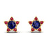 Star Halo Sapphire Earrings - Zelda No. 58
