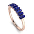 Emerald Cut Sapphire Band - Esther No. 14
