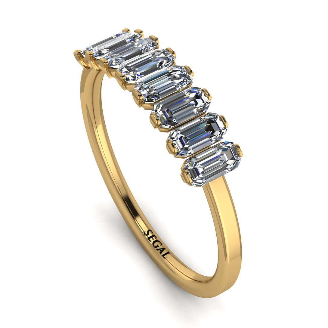 Emerald Cut Diamond Band - Esther No. 1