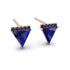 Triangle Sapphire Earrings Stud - Kairi No. 14