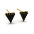 Triangle Black Diamond Earrings Stud - Kairi No. 7 image 1