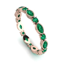 Marquise Emerald Eternity Band - Cecilia No. 20 image 1