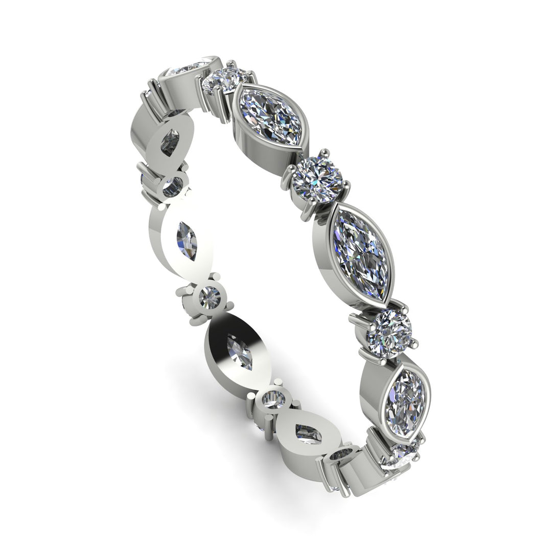Marquise Diamond Eternity Band - Cecilia No. 3