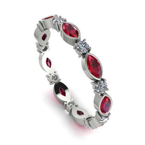 Marquise Ruby Eternity Band - Cecilia No. 12 image 1