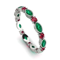 Marquise Emerald Eternity Band - Cecilia No. 51 image 1