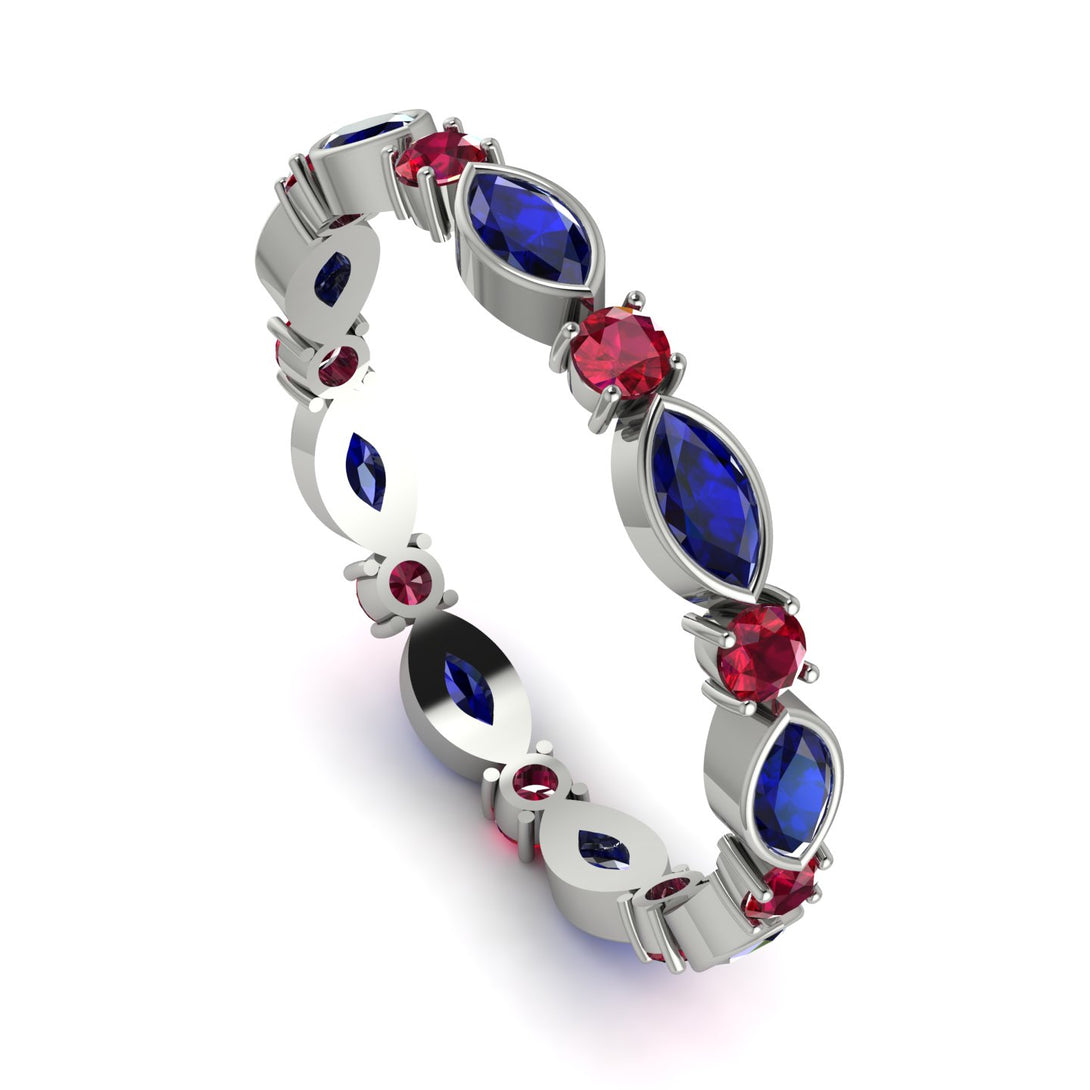 Marquise Sapphire Eternity Band - Cecilia No. 60