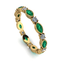 Marquise Emerald Eternity Band - Cecilia No. 4 image 1