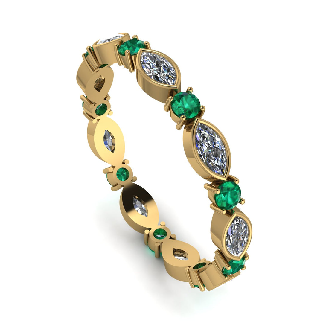 Marquise Diamond Eternity Band - Cecilia No. 16