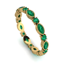 Marquise Emerald Eternity Band - Cecilia No. 19 image 1