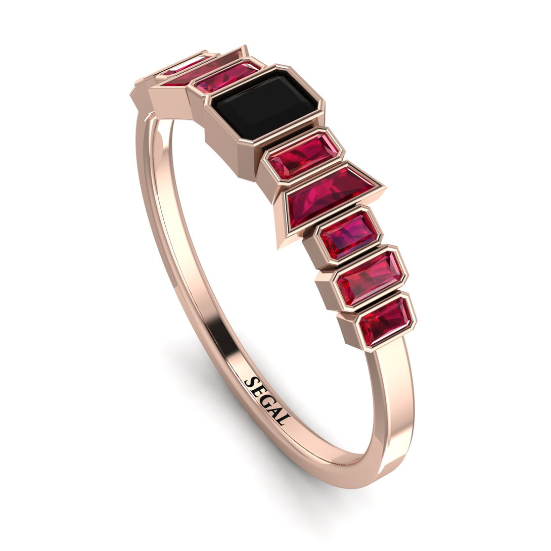 Emerald Black Diamond Mix Band - Valerie No. 53