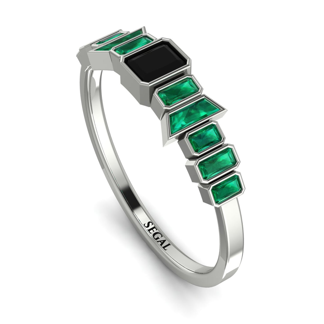Emerald Black Diamond Mix Band - Valerie No. 24