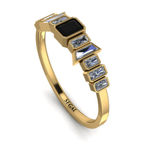 Emerald Black Diamond Mix Band - Valerie No. 7 image 1