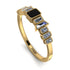 Emerald Black Diamond Mix Band - Valerie No. 7