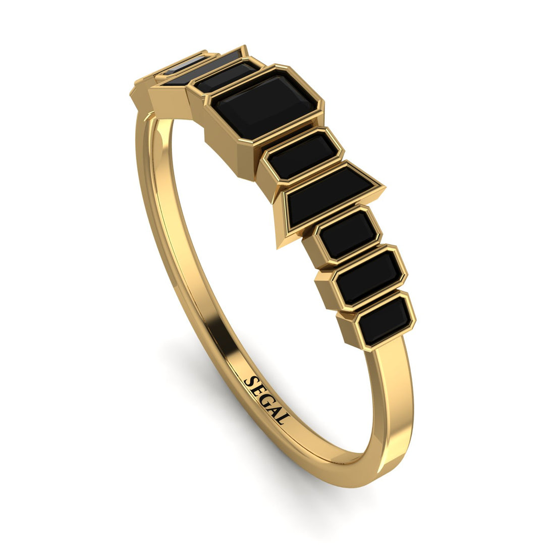 Emerald Black Diamond Mix Band - Valerie No. 37