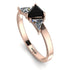 Triangle Black Diamond Engagement Ring - Molly No. 8 image 1
