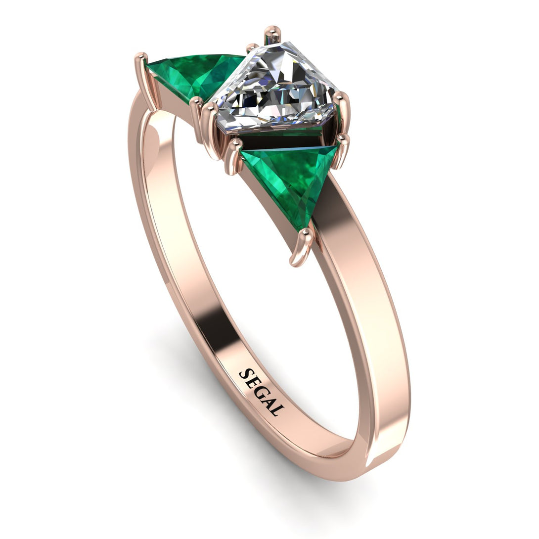 Triangle Diamond Engagement Ring - Molly No. 17