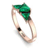 Triangle Emerald Engagement Ring - Molly No. 20