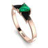 Triangle Emerald Engagement Ring - Molly No. 35