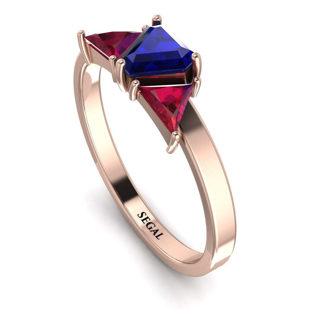 Triangle Sapphire Engagement Ring - Molly No. 59