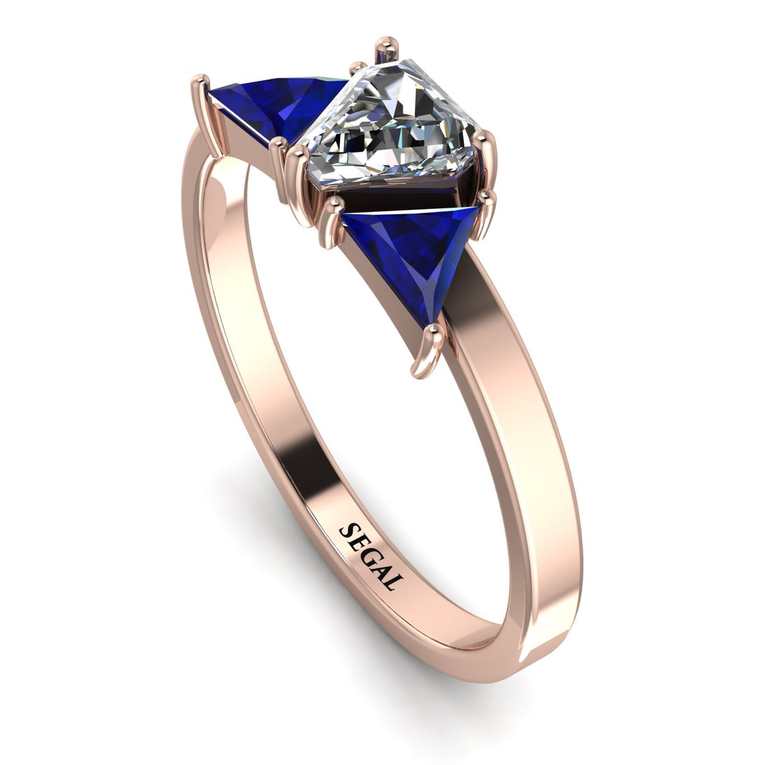 Triangle Diamond Engagement Ring - Molly No. 62
