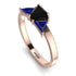 Triangle Black Diamond Engagement Ring - Molly No. 68