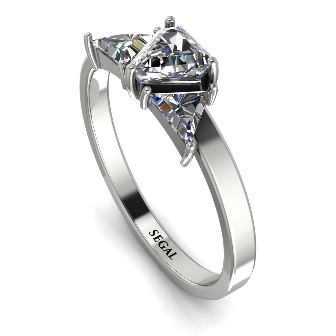 Triangle Diamond Engagement Ring - Molly No. 3